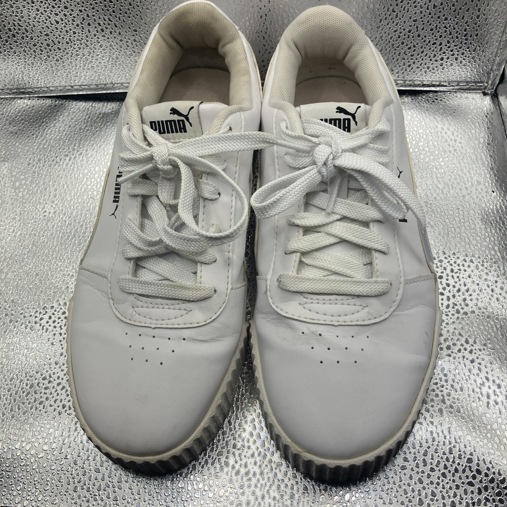 Puma Carina White Casual Shoes Sneakers Women's Size 7.5 Tennis Soft Foam